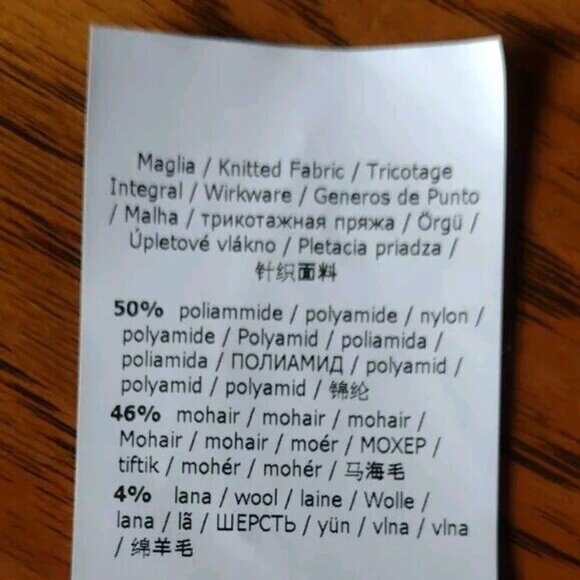 MaxMara Leisure Mohair Wool Blend V-Neck Sweater Blue Women’s Small Italy NWT - Picture 8 of 10